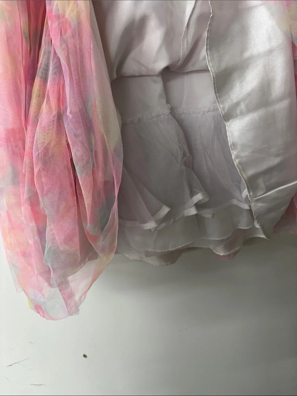 Jona Michelle Pink Pastel Tulle Dress with Satin Bow Accent